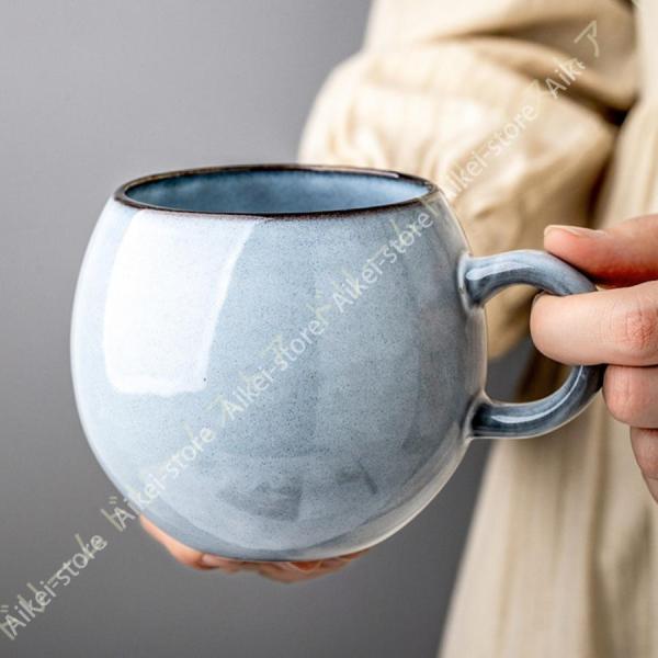 マグカップ 2個セット ブルー 食器 陶器 かわいい 和食器 洋食器 女性 男性 北欧 丸い コーヒ...