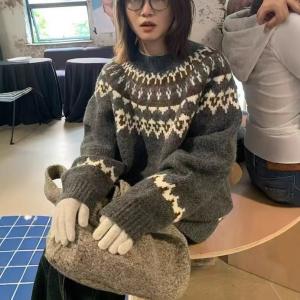 セーター ノルディックセーター レディース ニット トップス 秋 冬