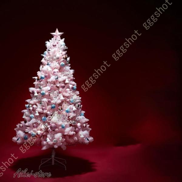 オーナメント付き クリスマスツリー 北欧 大型 針葉樹 イベント パーティー 豊富な枝数 ピンクツリ...