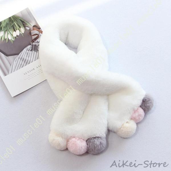 ファーマフラー ふわふわ レディース かわいい 差し込みティペット きれいめ おしゃれ フェイクファ...