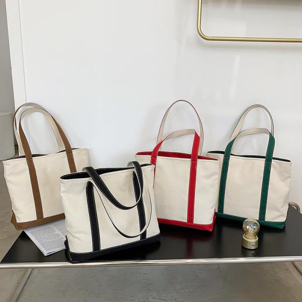 トートバッグ 帆布バッグ キャンバスバッグ カバン 鞄 きれいめ 大容量 A4 通勤 通学 レディー...