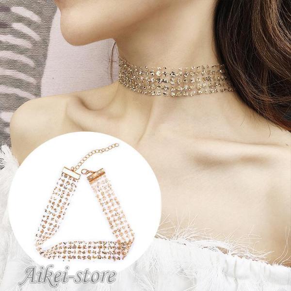 チョーカー アクセサリー レディース ネックレス レース 光る キラキラ きれい かわいい おしゃれ...