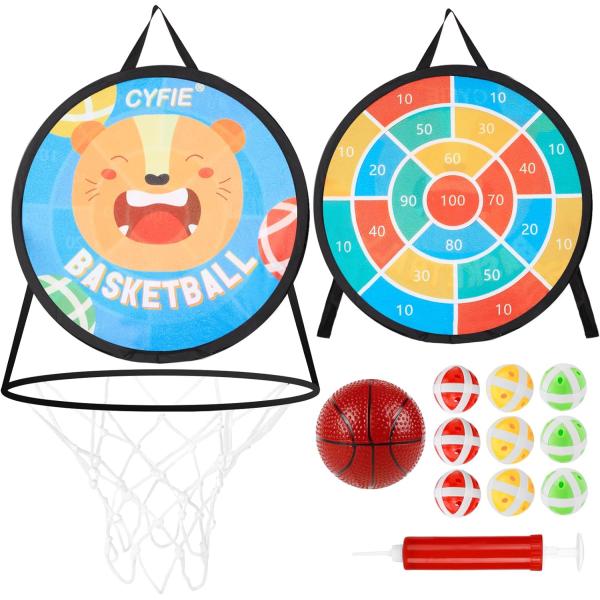 ダーツボード ゲーム おもちゃ 屋外投げ ダーツボード バスケットフープ CYFIE ターゲット プ...