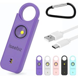 防犯ブザー フラッシュライト付き 大音量 警報器 1個入り Iseebiz