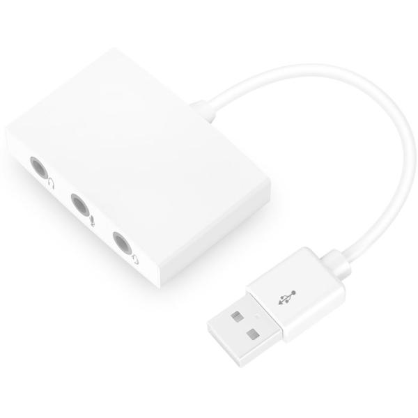 [27日限定10倍P付] 外付けサウンドカード 変換アダプタ3.5mm 7.1ch 4極 Iseeb...