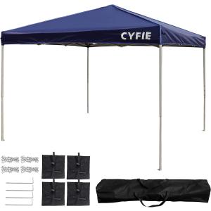 タープテント 6*3M 大型 高さ3段階調節 横幕6枚 CYFIE 窓付 扉 UV加工