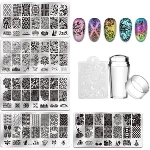 ネイルイメージプレートセット 5枚セット ネイルツール ネイルアート 新倉庫入荷セール Buitee 5枚プレート スタンプ スクレーパー