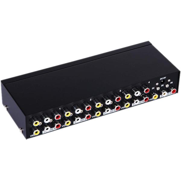 [15日限定10倍P付] AV分配器 AVオーディオビデオ分配器 ES-Tune 4ポート1入力8出...