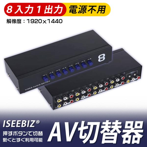 AV切替器 スプリッタ コンポジット スイッチャー 双方向 8入力1出力/1入力8出力 Iseebi...