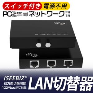 LAN 切替器 2→1 1→2 切り替え 新品色入荷セール 双方向 物理的 Iseebiz 切替スイッチ付き 電気不要 LAN切替 スイッチ ネットワーク｜aikikabushiki