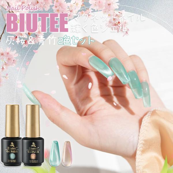 マグネットネイル アイシングジェル 中華 ジェルネイル 2色 8ml Biutee キャッツアイジェ...