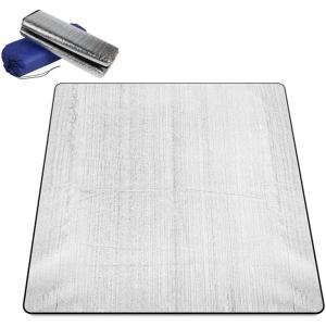 アルミシート 銀マット キャンプ用 2*2m DEWEL レジャーシート テントマット ピクニックシート アルミマット 断熱 両面アルミ蒸着 収納袋付