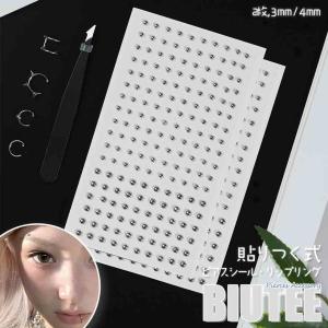 貼るピアスシール 2枚 3MM 4MM 貼り付け式 リップリングセット イヤリング フェイクピアス 3D シール ステッカー ジプシースタイル 接着剤不要 DIY ピンセット