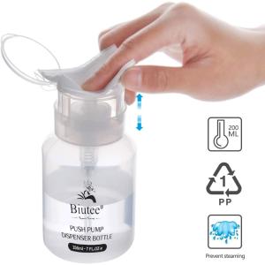 [4-5日限定10倍P付] 200mlリットル 空ポンプ Biutee ボトル ネイルクリーナーボトル ポンプディスペンサー200ml ジェルクリーナー・ジェルリムーバ