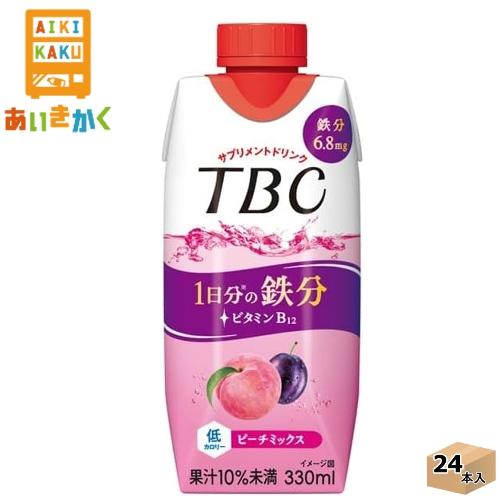 森永乳業チルド TBC 1日分の鉄分 ピーチミックス 330ml×24本 飲料※チルドセンターより直...