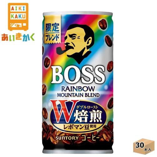 サントリー  BOSS ボス レインボーマウンテン 185g 缶 30本 1ケース コーヒー 賞味期...