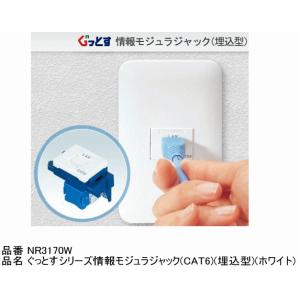 パナソニック NR3170W ぐっとすシリーズ情報モジュラジャック(CAT6)(埋込型)(ホワイト)｜aiko-ones