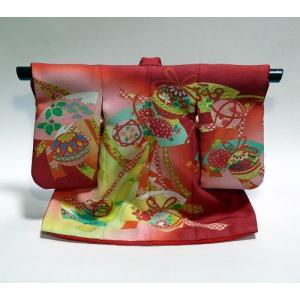 ミニチュア着物1/7振袖絵羽キットFKS 花車につゆ芝 黒（衣桁付