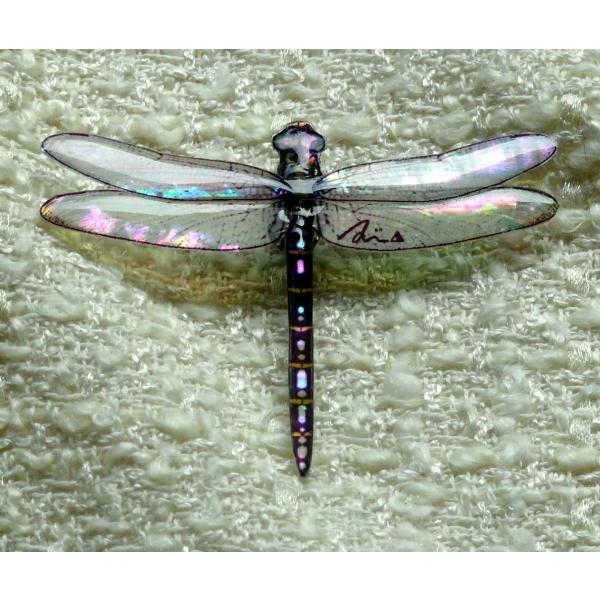 螺鈿アクセサリーブローチ　オニヤンマS