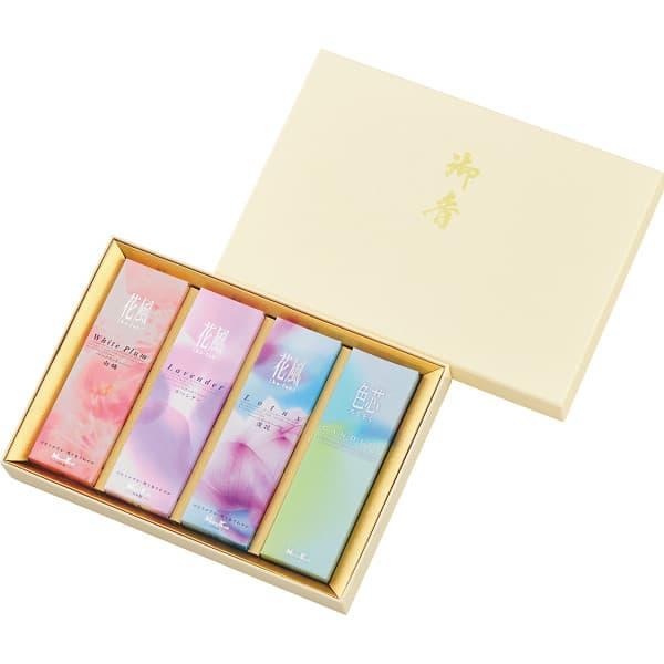 日本香堂 花風 進物 三種・色芯ろうそく入 27489 線香 お線香 贈答用 進物用 ギフト 進物線...