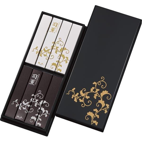 日本香堂 司薫 二種香(白檀・沈香)8箱入(塗箱入) 65037 線香 お線香 贈答用 進物用 ギフ...