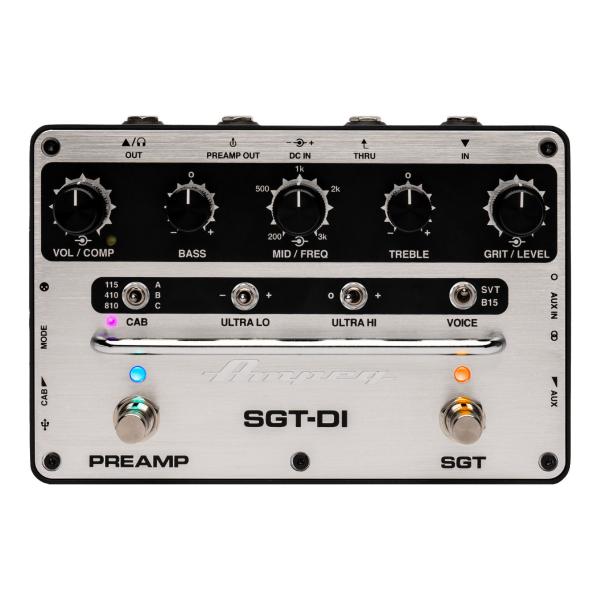 Ampeg SGT-DI ベース用プリアンプ/DI SVTとB15のボイシング/オーバードライブ回路...