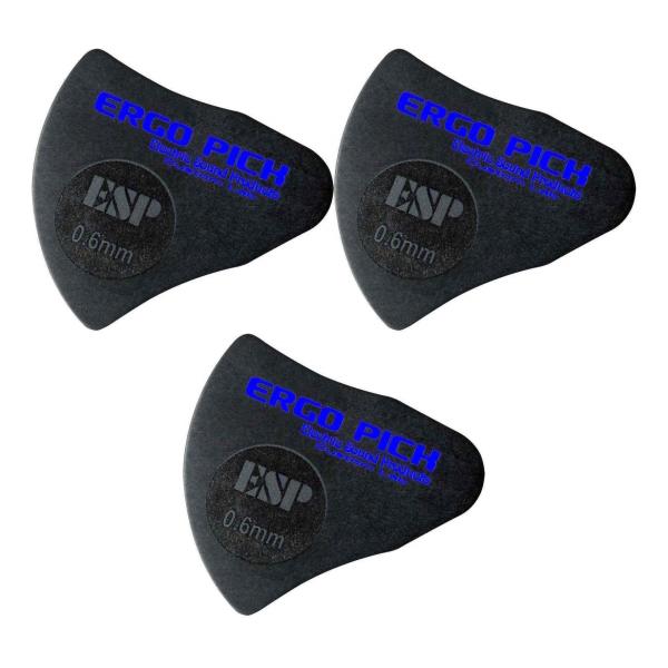 [ピック3枚セット]ESP ERGO PICK 06×3 [0.6mm] 人間工学に基づいて設計され...