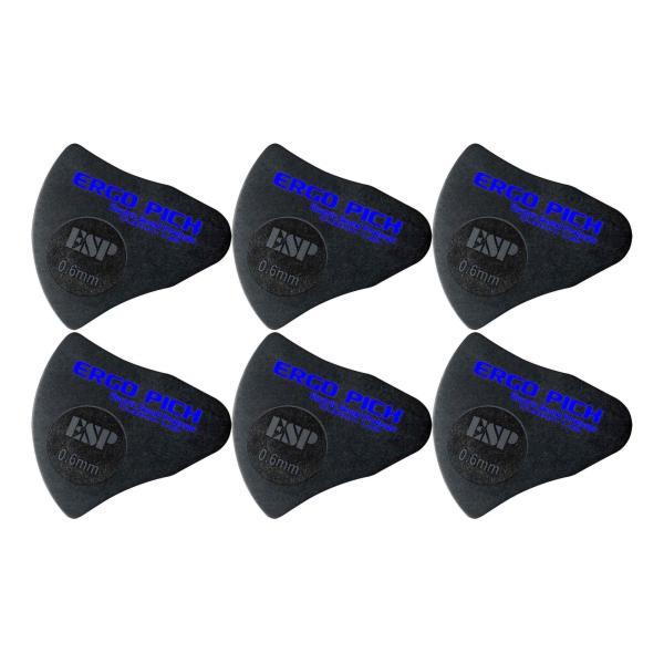 [ピック6枚セット]ESP ERGO PICK 06×6 [0.6mm] 人間工学に基づいて設計され...