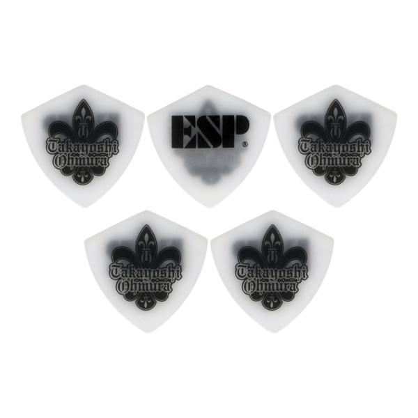 ESP PA-TO08/5枚セット ホワイト 大村孝佳 ギター ピック/メール便発送・代金引換不可