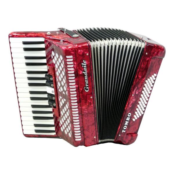 TOMBO GT-60B パッションレッドパール トンボ楽器Grandaile 独奏用アコーディオン...