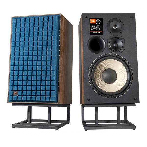 JBL L100 Classic MK2 BLUE + JS150BLK ブルー(ペア) ブックシェ...