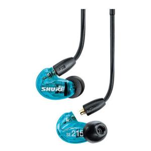 SHURE SE215DYBL+UNI-A / AONIC 215 有線タイプ 高遮音性イヤホン/トランスルーセントブルー イヤフォン マイク・リモコン付｜aikyokugakki