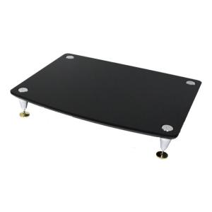 Sound Magic EXS1Cr ブラック棚板/クローム支柱 EX SERIES オーディオラッ...
