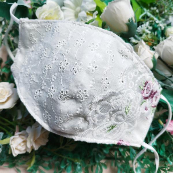 一点物　国産マスク　障害者支援品　小顔　ドレスマスク　ポイント消費　プレゼント　サスティナブル　紐調...