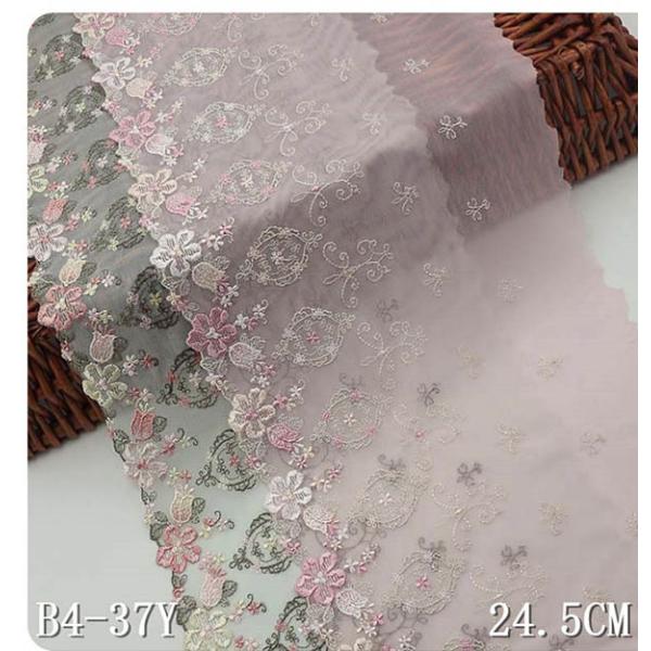 メーカー生産終了　現品限り　刺繍レース　幅広レース　レースリボン　フラワー　リボン　スイート系　ハロ...