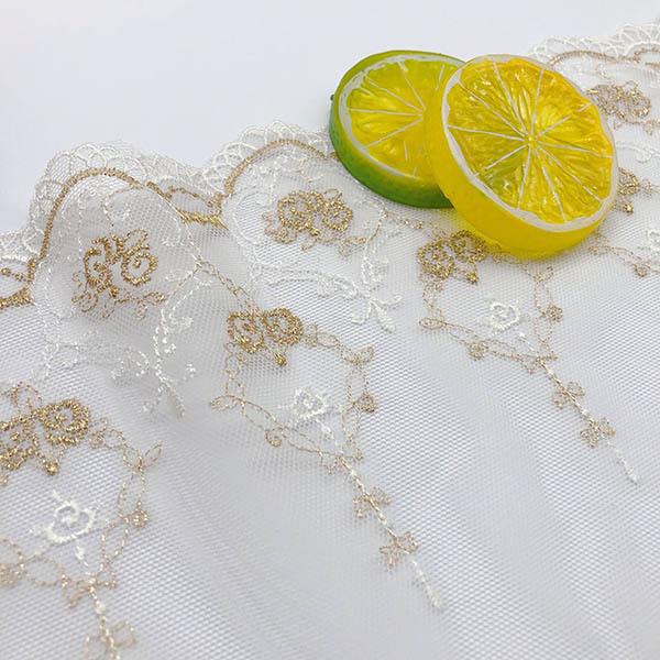 即納入荷　幅広レース　金彩レース　幅広16.2センチ　レースリボン　ローズ　薔薇　ゴスロリ系　ハロウ...