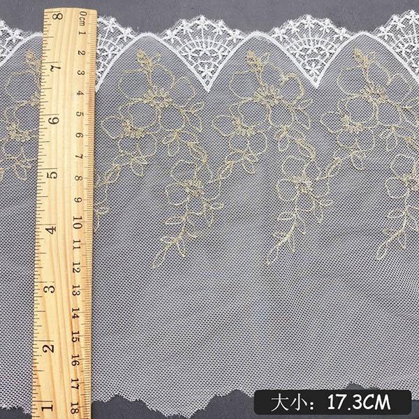 刺繍レース　幅広レース　レースリボン　金彩レース　リボン　スイート系　ハロウィン　手芸材料　パーティ...