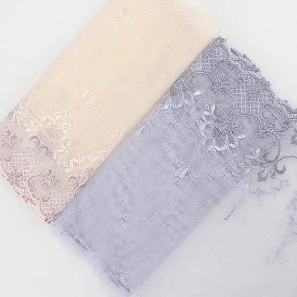 50cm単位　刺繍レース　高品質レース　手芸材料　幅広レース　花柄　上品レース　コスプレ　衣装　ドレ...