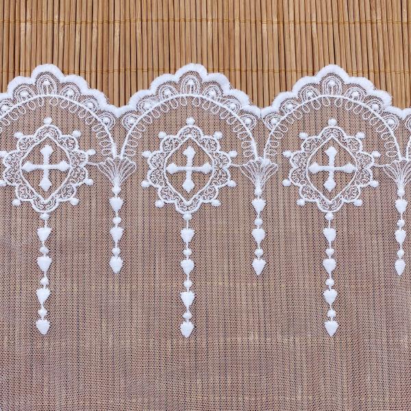 刺繍レース　ゴスロリ　クロス　幅広レース　刺繍　チュールレース　ゴシックレース　手芸材料　 ヌイ服材...