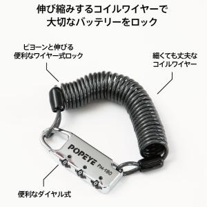 電動自転車 盗難防止 バッテリー ロック ダイ...の詳細画像1