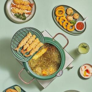 天ぷら 鍋 家庭用 和風 温度計付き フライパン フライド チキンノン スティック 調理器具 キッチン