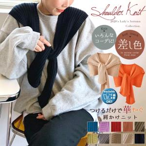 肩かけニット 付け襟 セーラーカラー フェイクカーディガン