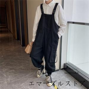 オーバーオール メンズ 無地 ペアルック 上品ワイドルック 日系 ボトムス 春夏秋冬 ワイドルーズ ゆったり カジュアル 大きいサイズ 新作