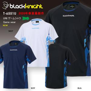 2026SS 最新作 バドミントン スカッシュ ブラックナイト BLACK KNIGHT　ユニ UNI ゲームシャツ ウェア バドミントン協会公認 ゲームウェア T-6551U