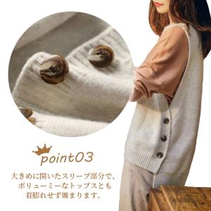 カーディガン ベスト レディース 秋 重ね着 ...の詳細画像3