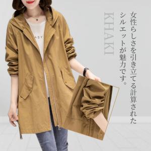 トレンチコート レディース スプリングコート ...の詳細画像5