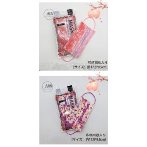 マスク 不織布 柄マスク 和服 花柄 春 バイ...の詳細画像4