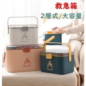 救急箱 薬箱 二段式 折りたたみ可能 大容量 多機能収納ケース