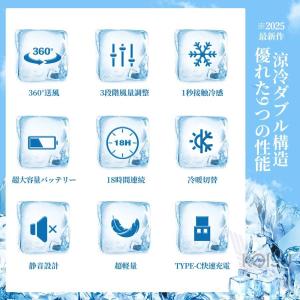ネッククーラー 首掛け扇風機 首かけ扇風機 軽...の詳細画像4