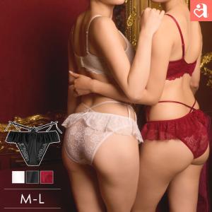 セクシー レース サテン レースリボン ハーフバ...の商品画像